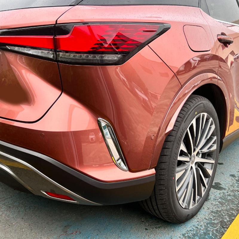 For Lexus RX 350 350h 450h+ 500h 2024 ABS Plastic Mirror Car Rear Bumper Air Vent Trim Strip Eyebrow Trim Accessories