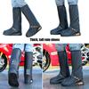 Reusable Rain Shoe Cover with Zippers for Outdoor Cycling Camping Fishing Wear-Resistant Watertight Shoe Cover