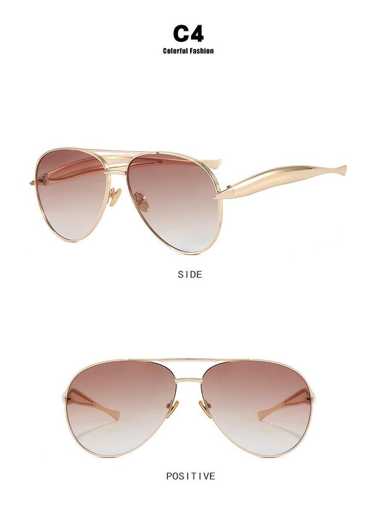 2025 Trendy Women's Retro Street Style Metal Sunglasses