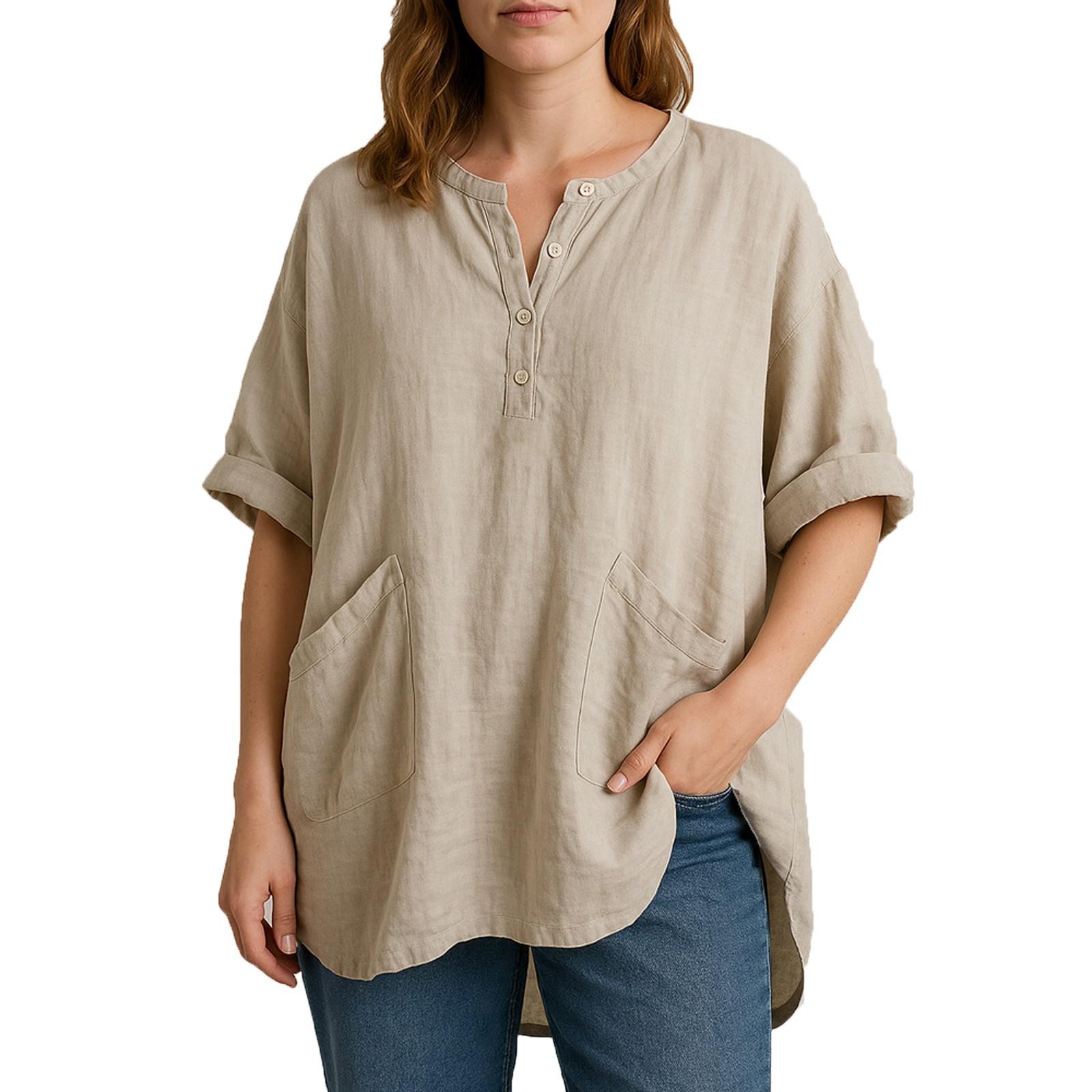 

Women s Fashionable, Casual, Comfortable, Loose-fitting Top XL хаки