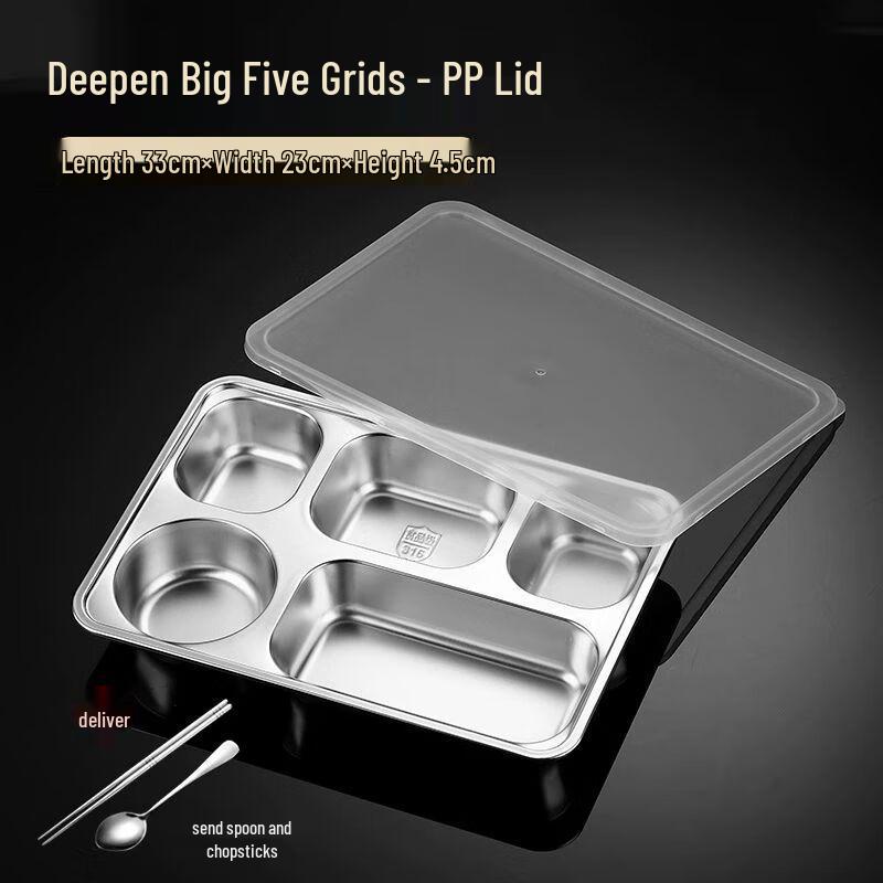 Stainless Steel Divided Meal Tray