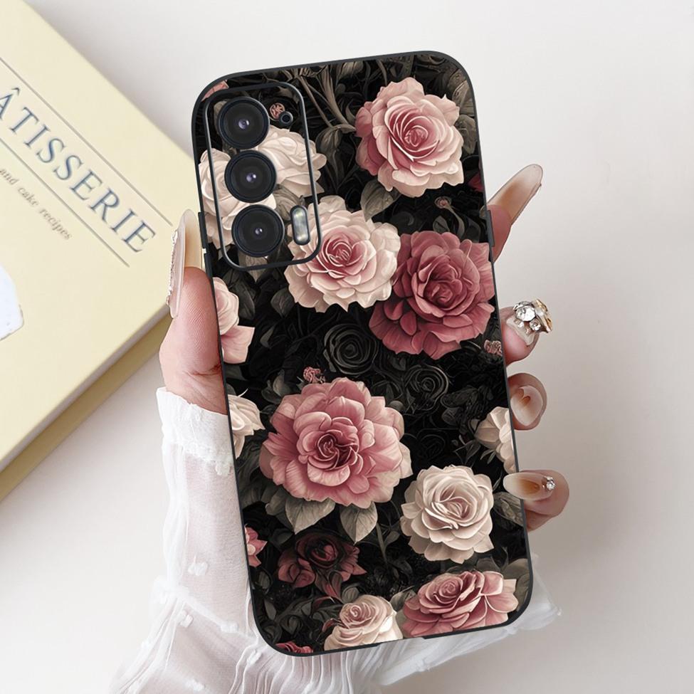 For Edge 20 20Pro 20Lite Phone Cover For Motorola Edge 20 Pro Case Silicone Luxury Fashion Love Cute Cat Girl Funny Cool Painted