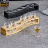 Rundloch Schnapsglas Halter 6/12 Löcher Weinglas Regal Bambus Schnapsglas Tablett Heimbrauerei