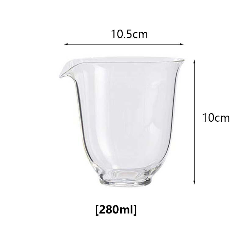 High Transparency Glass Chahai Fair Cup Chinese Zen Teacup Tea Dispenser Tea Sea Large Capacity 280ml