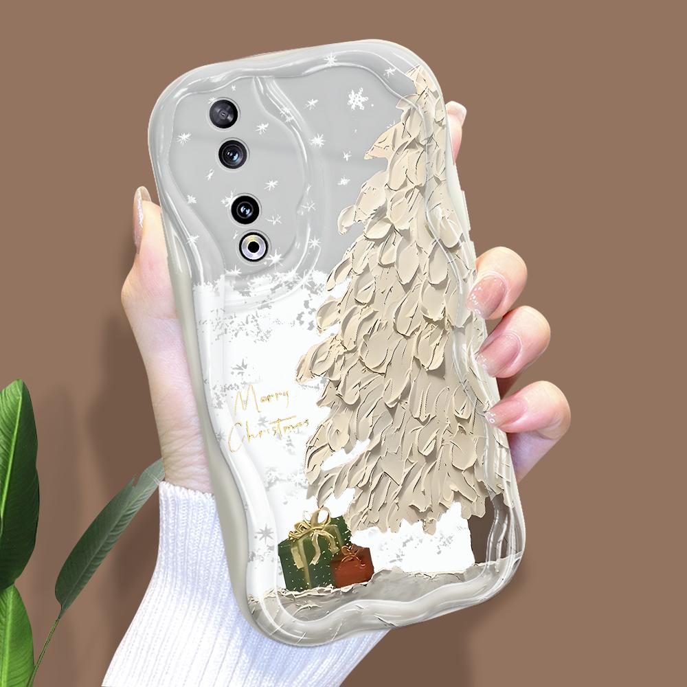 Cute Cartoon Pattern Cream Texture Casing Wavy Edge Soft Silicone Cover Phone Case for Huawei Honor Infinix Tecno iPhone