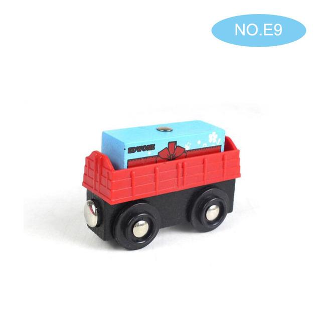 Small Wooden Scene Car Toys Magnetic Train Toy Truck Fit All Kinds Wooden Railway Train Track Children Gifts