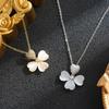 2026 Trendy Four-Leaf Clover Necklace for Women - S925 Sterling Silver, Light Luxury Fashion Clavicle Chain