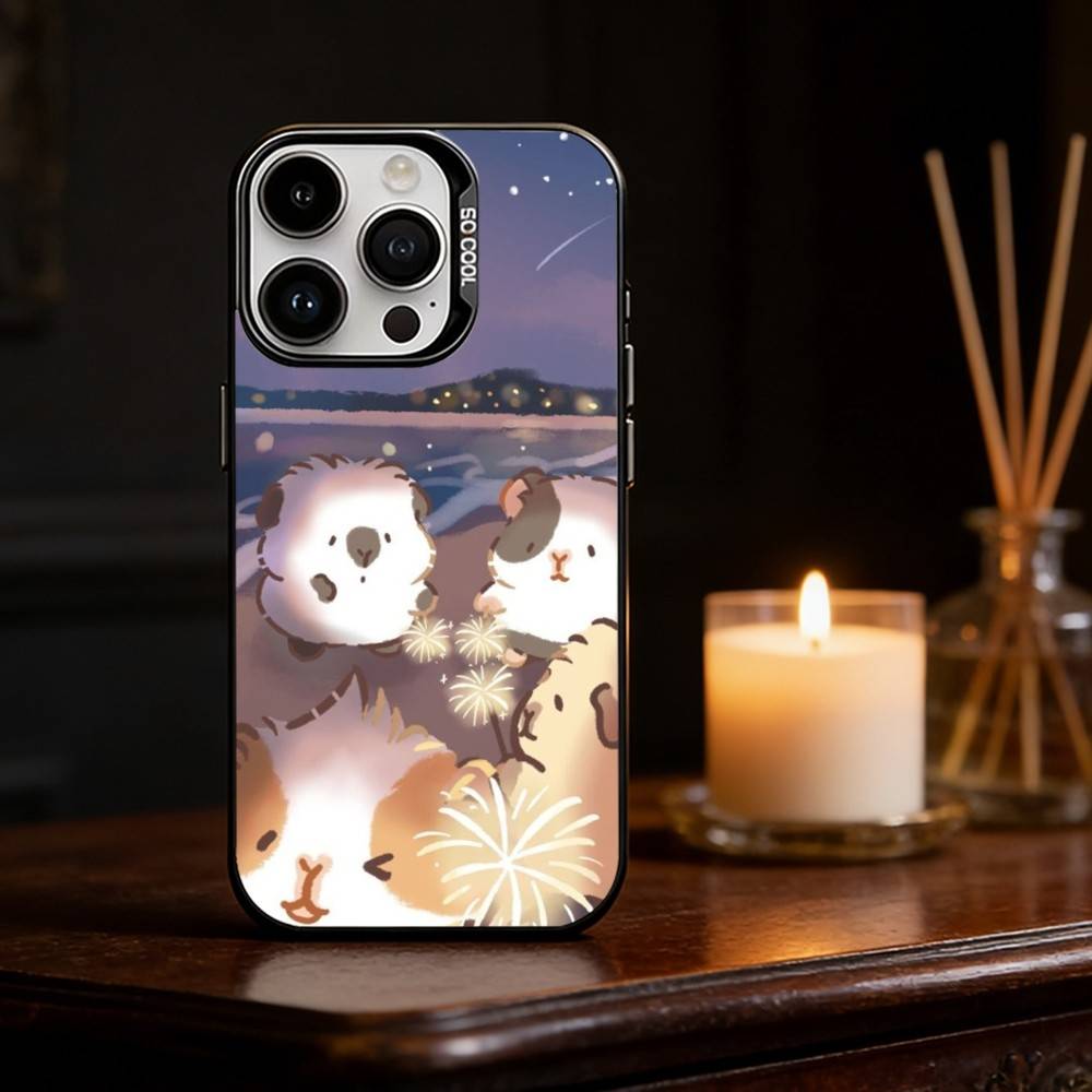 H-Healing Guinea Pig Phone Case Color Silver Shell For IPhone 17 16 15 14 13 12 11 Pro Max Plus