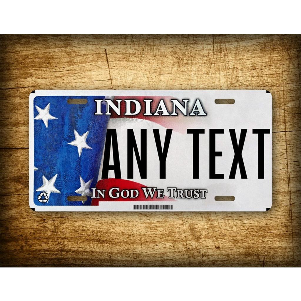 Personalized Indiana In God We Trust Custom Text Decorative Tag Dustproof Waterproof Only Decoration