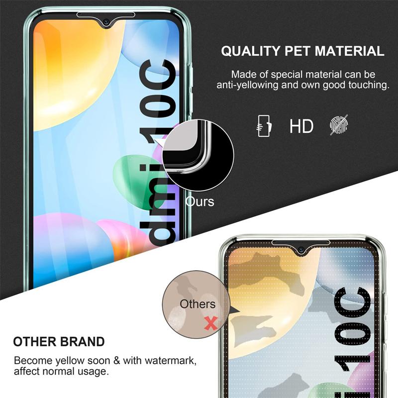 Handyhülle für Xiaomi Redmi 10C, 360° doppelte Silikon-Klarhülle für Redmi 10C 10 C, stoßfest, weiche Vorderseite, harte PC-Rückseite
