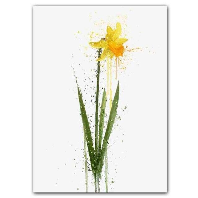 Neue Nordic Abstrakte Splash Tinte Kunst Druck Leinwand Malerei Blume Poster Büro Wand Malerei Wohnzimmer Dekoration Wandbild Kein Rahmen