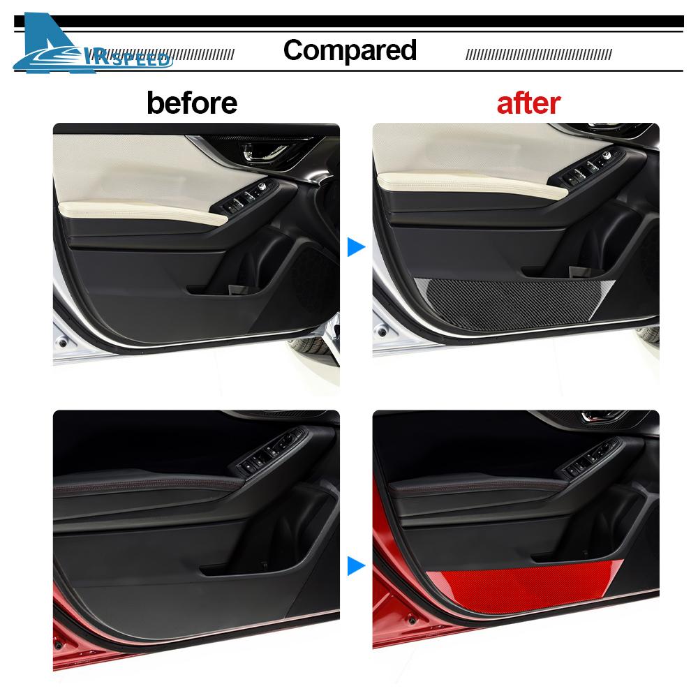 Soft Carbon Fiber Sticker For Subaru Crosstrek 2018-2023 Impreza 2017 2018 2019 2020 2021 2022 2023 Interior Trim Car Door Side