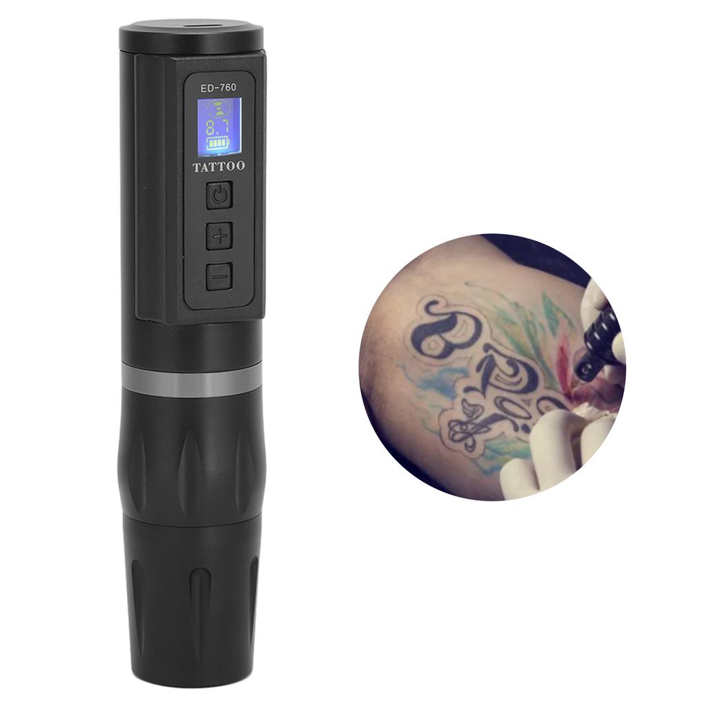 Cordless Tattoo Pen Machine Aluminum Alloy Frame Digital Display High Speed Tattoo Machine