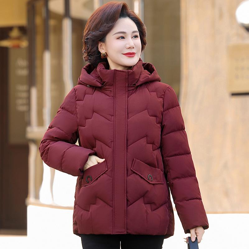 Winter new old clothes mother's cotton-padded clothes, thin short middle-aged and elderly cotton-padded jackets and women's jackets