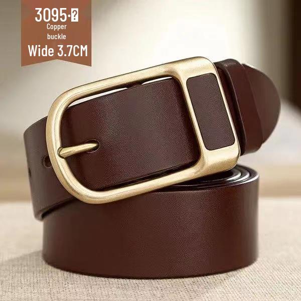 Men's Custom Genuine Leather Pin Buckle Belt