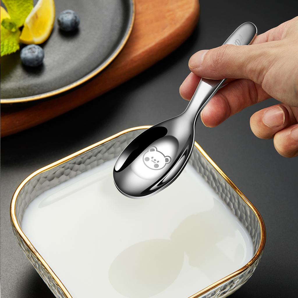 316 Stainless Steel Cutlery Set With Plastic Storage Box Portable Cute Mini Spoon Fork For Children Kitchen Tableware