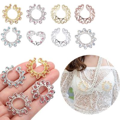 Love Sexy Nipple Clamp Electroplating Non Piercing Fake Nipple Ring Round Faux Nipple Ring  Daily