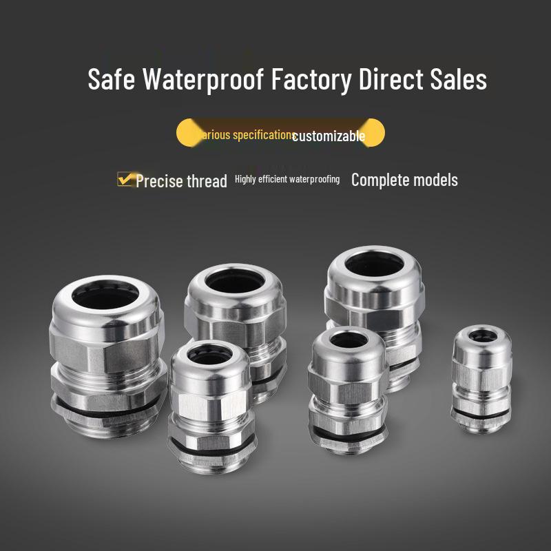 304 Stainless Steel Waterproof Explosion-Proof Cable Gland with Strain Relief