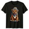Schnauzer Puppy In Hoodie Schnauzer Dogs Animals Unisexs TShirt Unisexs Graphic Tee