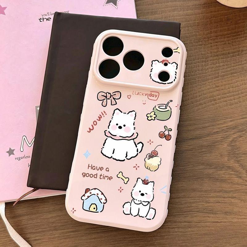 Cartoon dog West Highland avatar is suitable for Apple 11 mobile phone case 11promax love large window 11/11