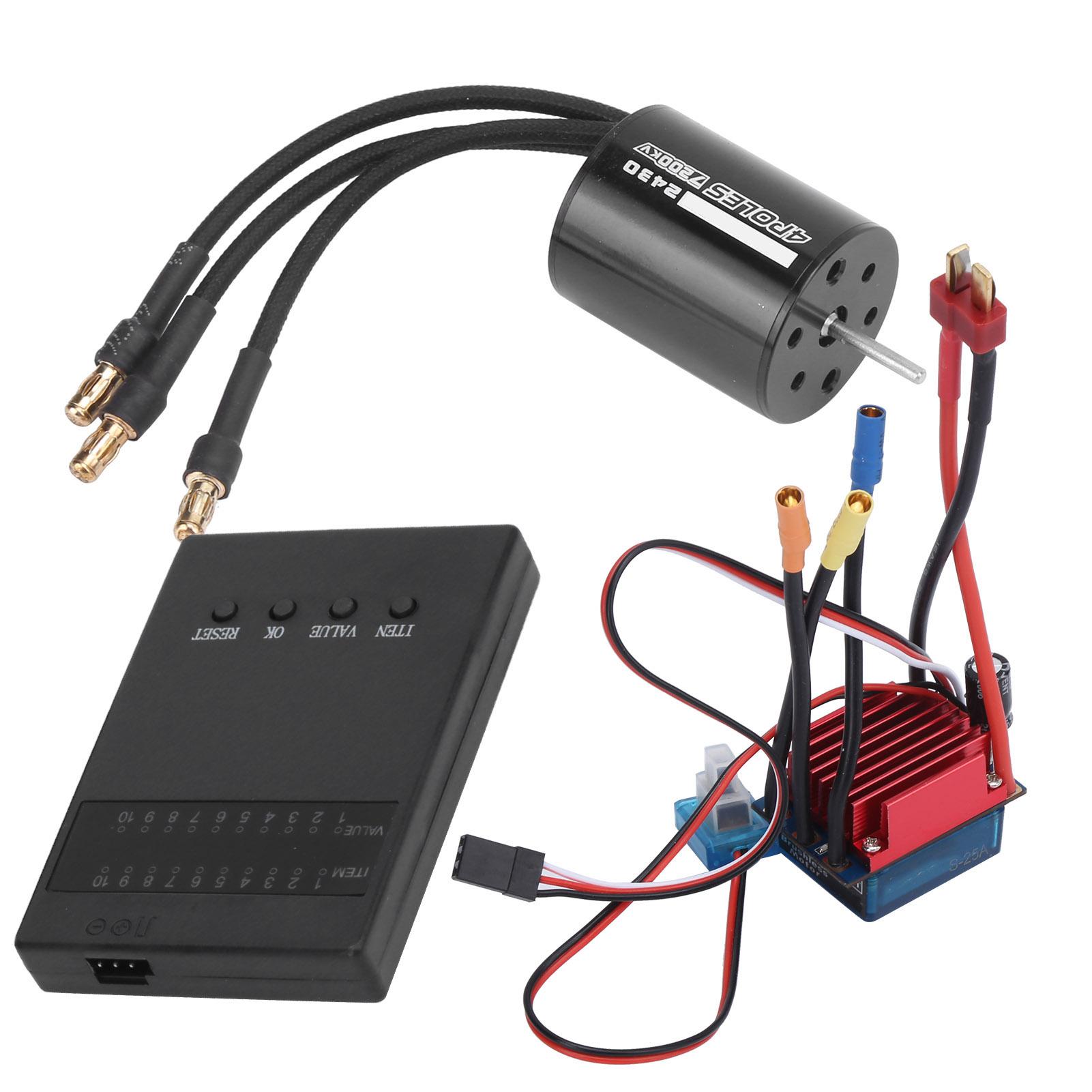 

2430 7200KV Безщітковий двигун 25A Безщітковий ESC з програмною картою для 116 118 RC автомобілів