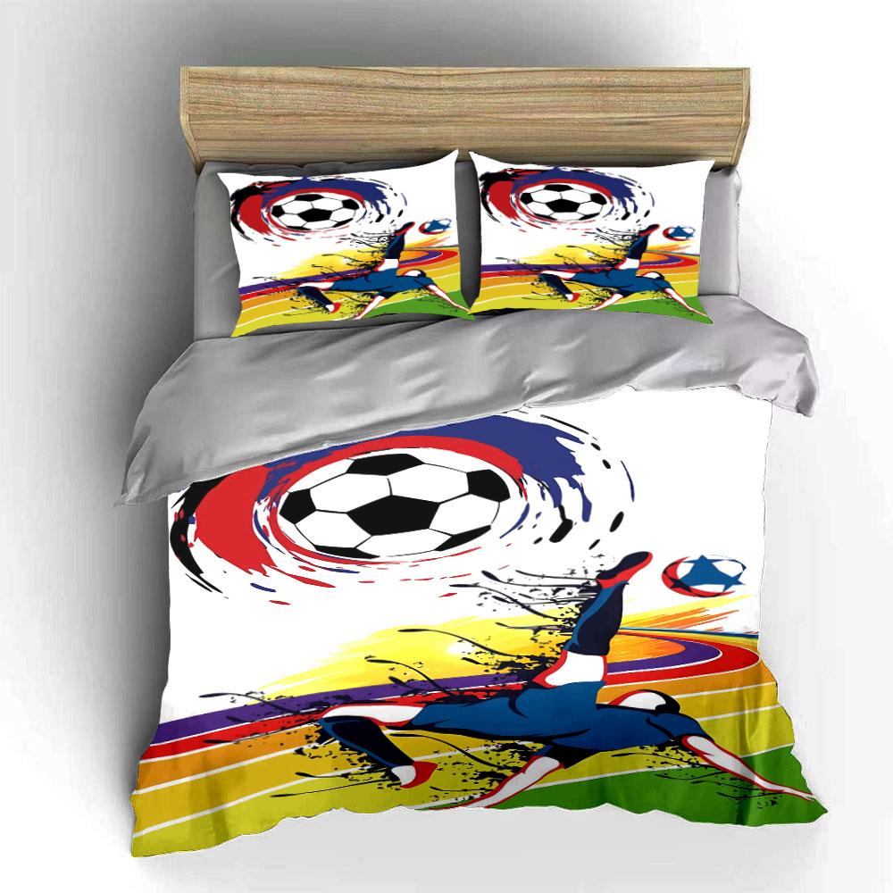 Soccer ball with player. Bedding sets Duvet cover sets Duvet covers Pillowcases(1 * Duvet Cover 2 * Pillowcases, without duvet insert)