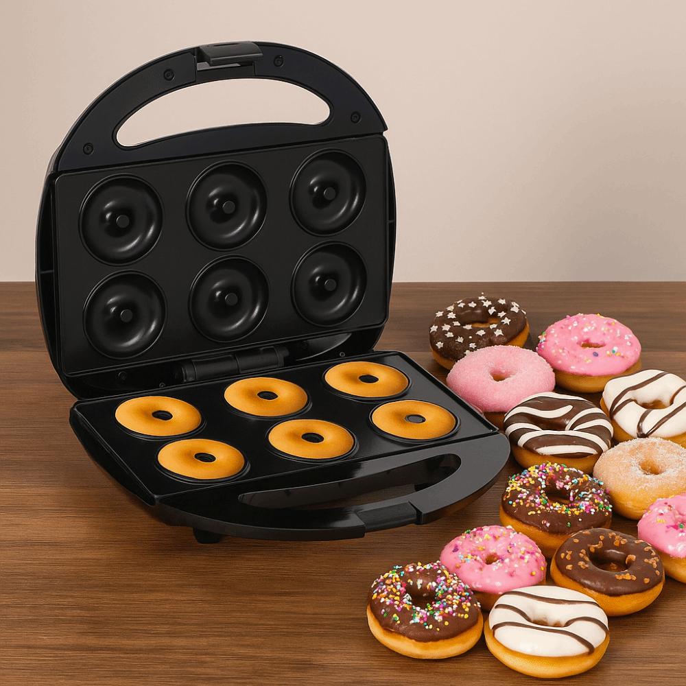 6 Holes Doughnut Making Machine Fully Automatic Breakfast Donut Machine  Baking Application