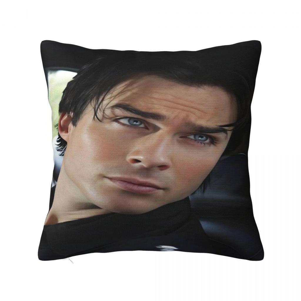 Damon Salvatore Pillow Case Novelty Pillow Cover Square Printed Cushion Cover Pillowcases For Sofa Home Decoration