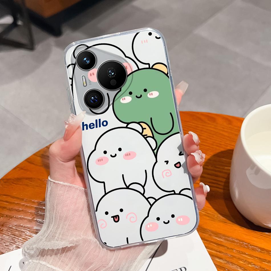 For Huawei Pura 70 Pro Plus Ultra Case Lucky Flower Transparent Phone Funda For Huawei Pura 70Pro+ Soft Slim TPU Silicone Cover