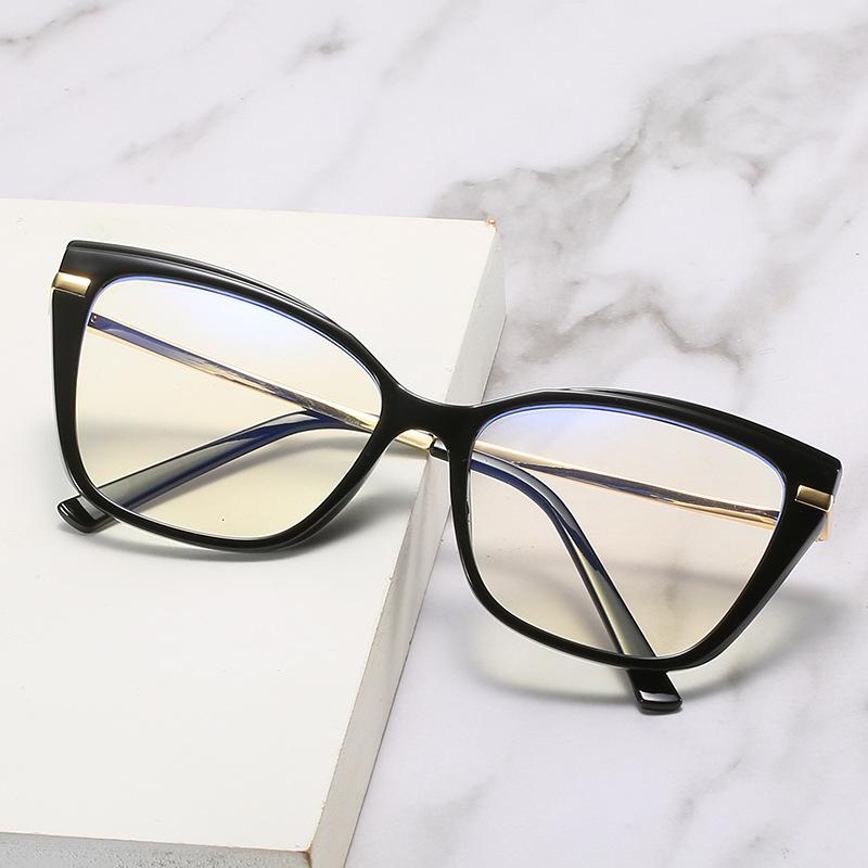 Men'S And Women'S Trendy Glasses Frame Tr90 Personalized Anti-Blue Light Ultra-Light Can Be Equipped With Myopia Flat Glasses