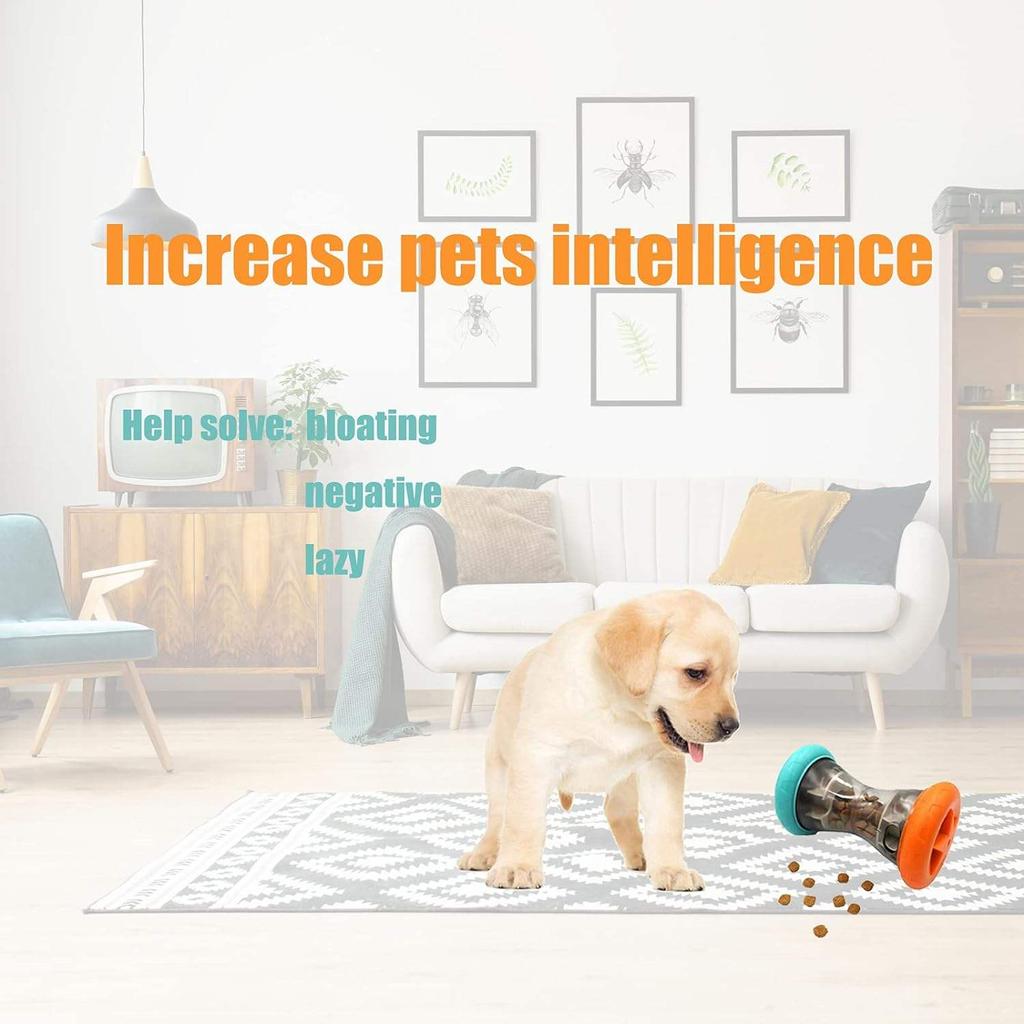 1pc Interactive Dumbbell Design Dog Toys Leaking Food Toy For Dog Slow Feeder Chew Toy Puzzle Interactive Toy 1pc Interactive Du