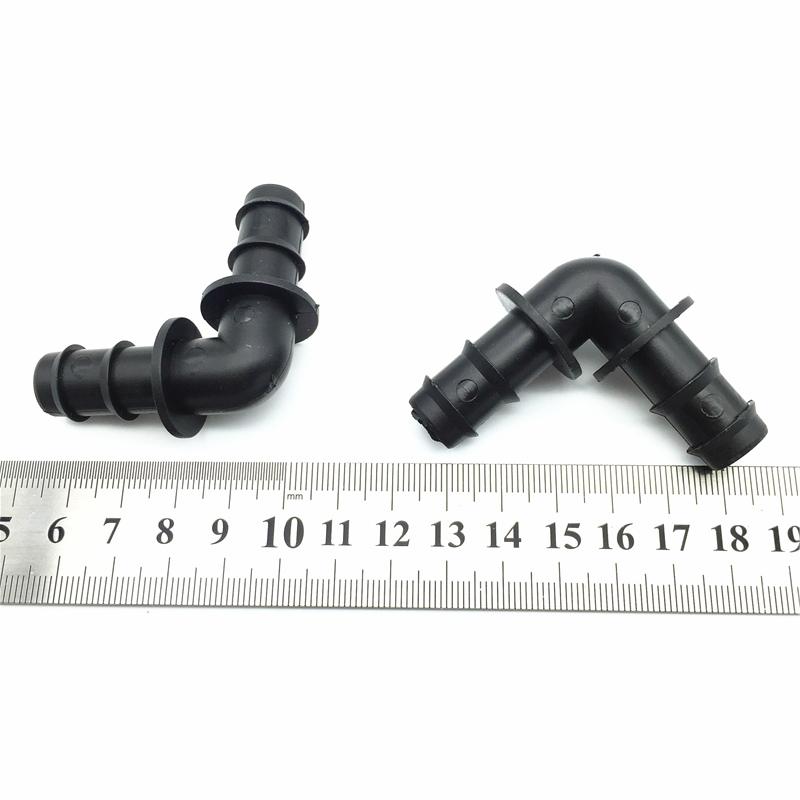 10pcs black 12 mm hose connector barb interfaces irrigation tool industrial equipment, pipes 90-degree steering components