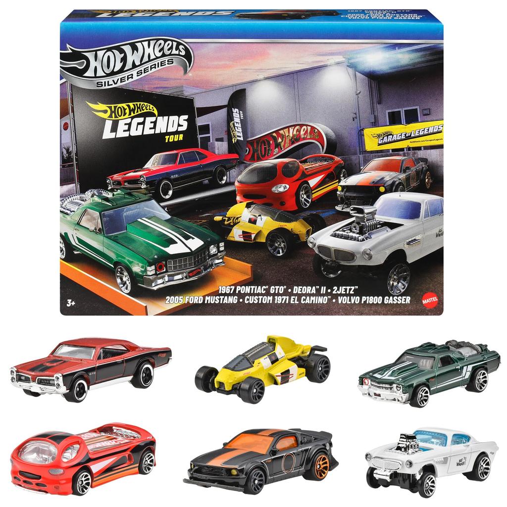 Hot Wheels Legend Multi-Pack Vehicle Toy Mini Car 6 Cars for Ages 3 and Up Multi JBY78