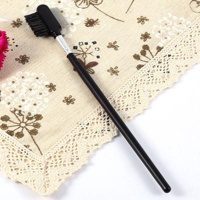 Hochwertige Wimpern Augenbrauenbürste Kamm Holzgriff Doppelkopf Verlängerung Metall Stahl Make-up