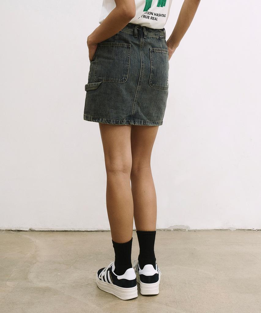 BEENTRILL Sunday Fatigue Denim Mini Skirt (Indigo)