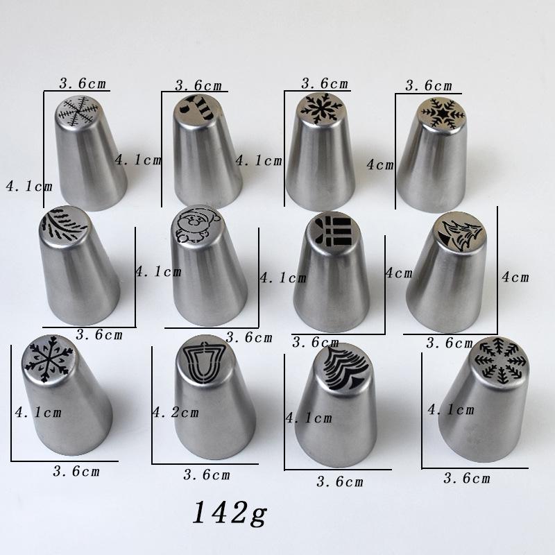 

12 шт. нержавеющая горелка для украшения рта насадка для украшения торта сахарное ремесло кондитерские изделия рождественская выпечка украшения инструменты для выпечки с розовым кремом