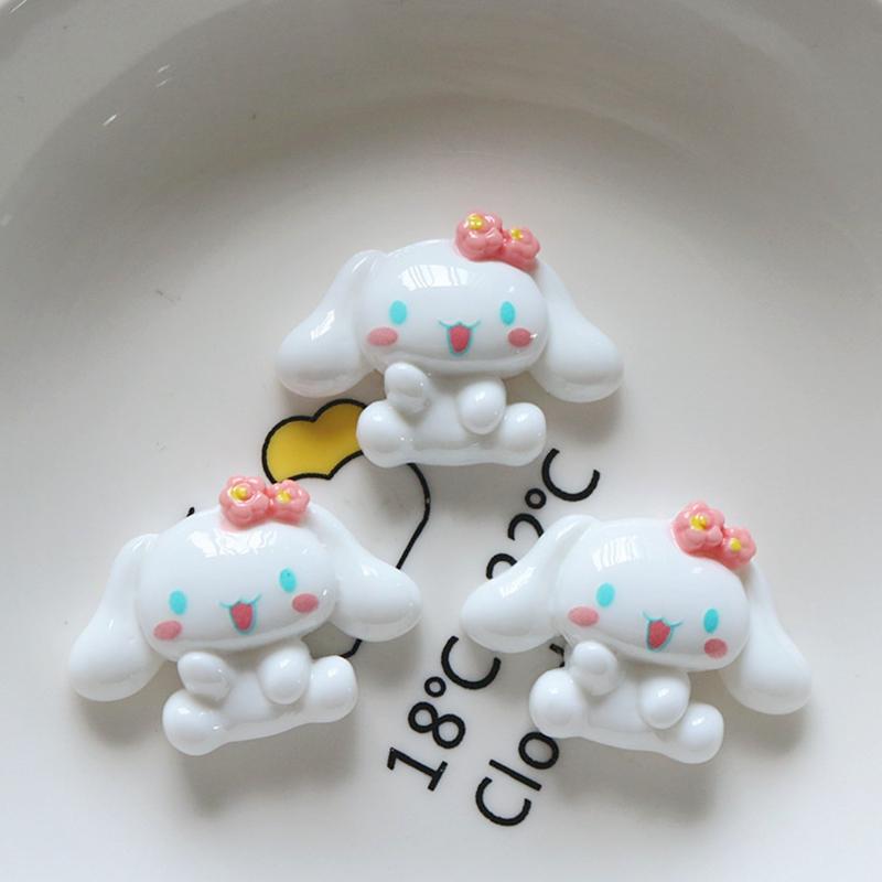10 Pcs New Kawaii Cartoonear Dog Rabbit Game Nime Characters Resin Scrapbook Diy Jewelry Children Gift Hairpin Accessories A1