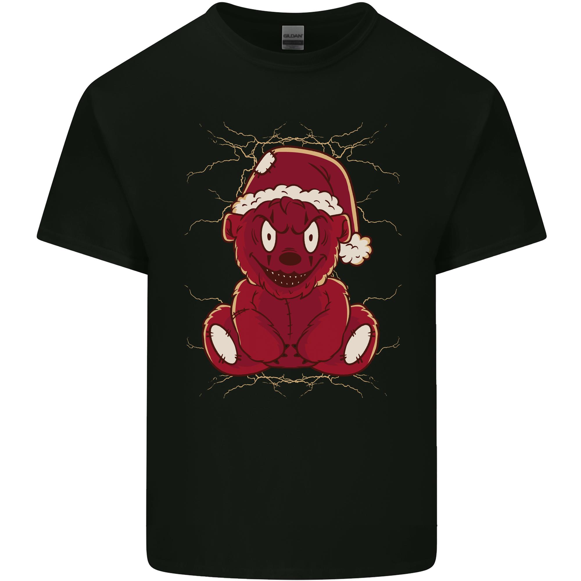 Evil Christmas Teddy Bear Xmas Unisexs Light Cotton TShirt S