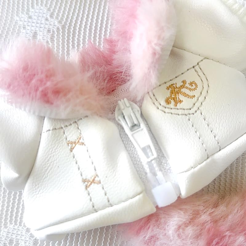 Fluffy Leather Jacket with Tail (10cm) White Plush Toy [Used]