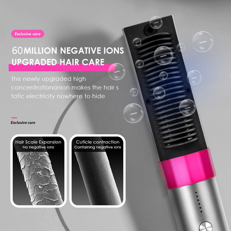 KSKIN KD382 Wireless Electric Hair Straightening Comb 6 Gears Temperature 135-200 for Different Types of Hair and Styling Requirements