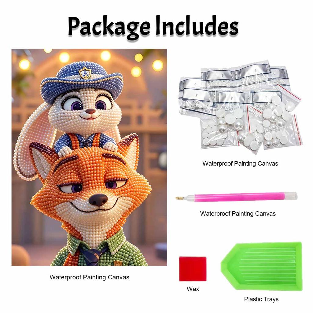 Disney Pearl Painting Handmade Judy Hopps And Nick Wilde Pearl Kit Home Decoration Painting