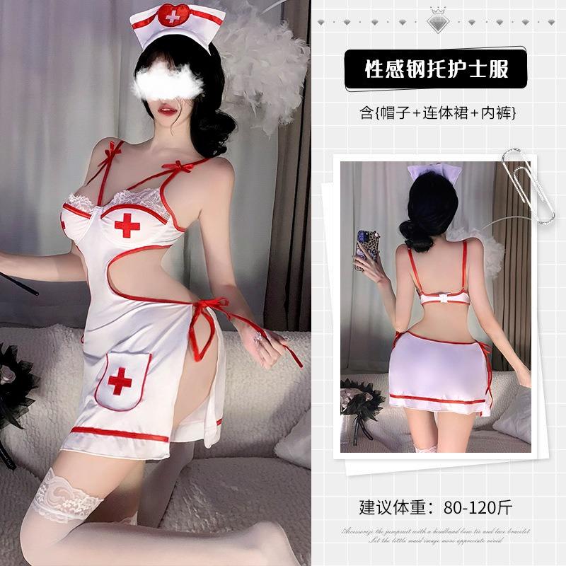 Sexy Lace Seduction Uniform Lingerie Nurse Suit
