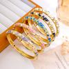 Bracelet European, American New Chinese Style Painting Can Open Flowers Round Retro Bracelet Simple and Versatile Accessories