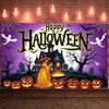 Spooky Decoration Gothic House Halloween Party Banner Photo Prop Material Haunted House Banner For Photo Shoot Costume Party