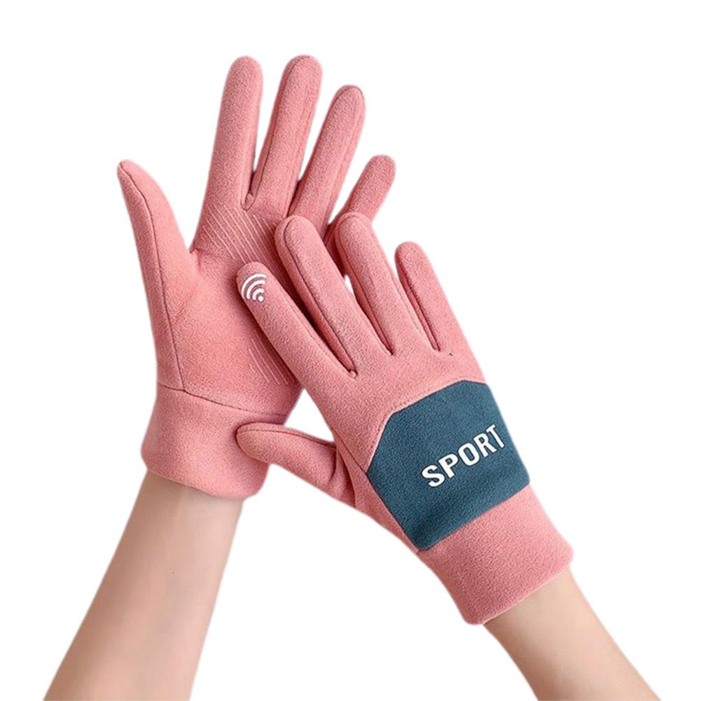 1 Pair Popular Cycling Gloves Sporty Sport Gloves Touch Screen Keep Warm Full Finger Ridding Ski Gloves