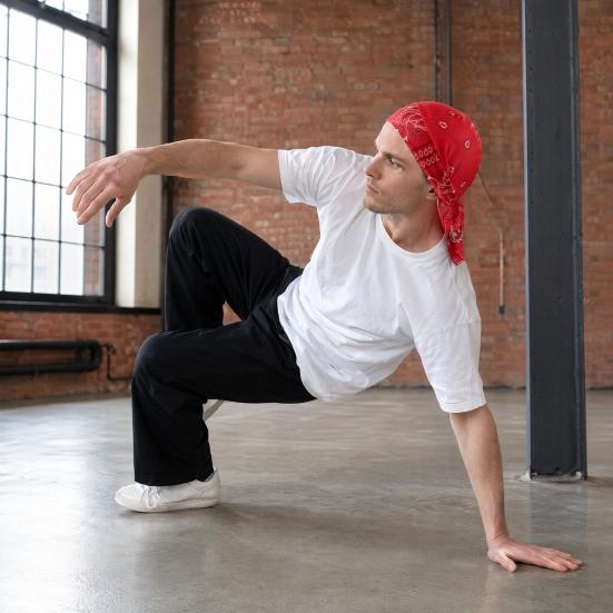 Cappello da Pirata in Tessuto Traspirante con Stampa di Anacardi Poliestere Spandex 1 Pezzo