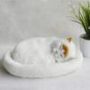 Handicraft Breathing Cat Home Decor Simulation Animal Plush Ornament Electronic Pet Stuffed Toy