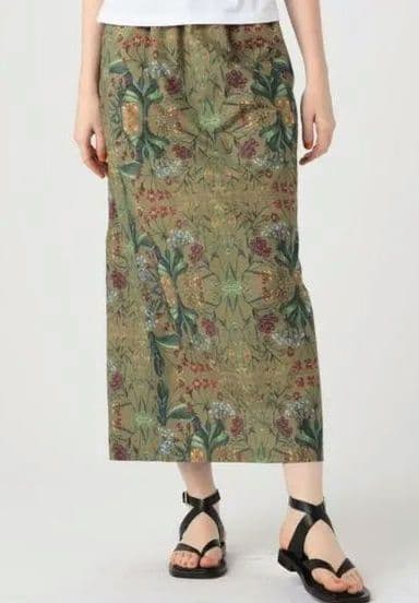 

[USED] CABAN All-Over Palermo Flower Print Side Slit Skirt