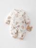 Warm Thickened Autumn/Winter Baby Jumpsuit - 120g Padded Newborn Outfit with Butterfly Design for Boys & Girls