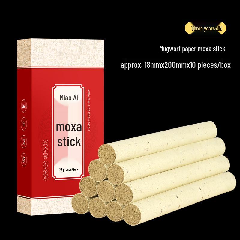 50:1 Gold Moxa Sticks - Three-Year Aged Rolled Mugwort for Moxibustion Therapy